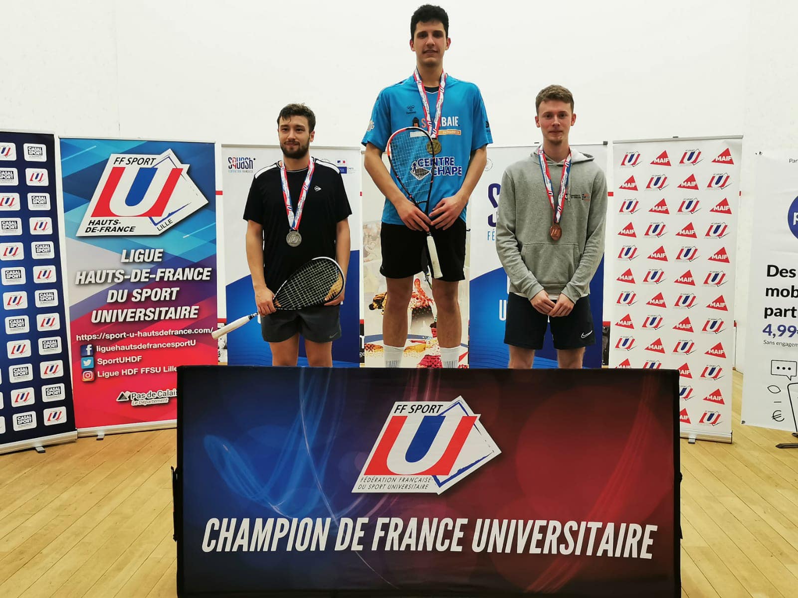 Champion de France Universitaire de squash en individuel